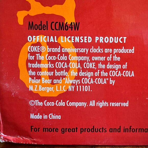 Coca-Cola Anniversary Clock Rotating Retro Diner - Picture 6 of 7
